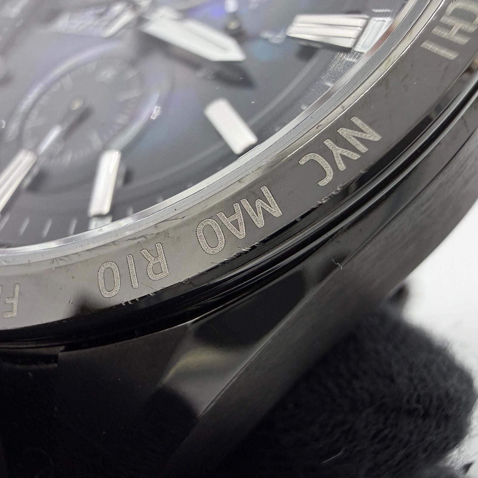 CITIZEN ATTESA SL H800-A1CN20D black solar men's watch with black dial and black band