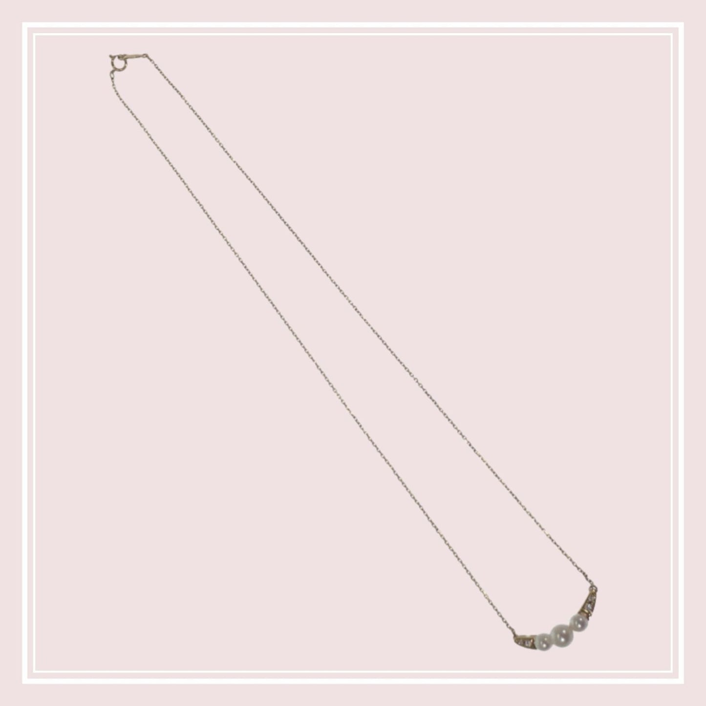 MIKIMOTO 3-Row Pearl Pendant Necklace featuring Akoya pearls set in 18K yellow gold with 42.5cm chain