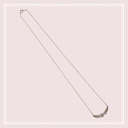 MIKIMOTO 3-Row Pearl Pendant Necklace featuring Akoya pearls set in 18K yellow gold with 42.5cm chain