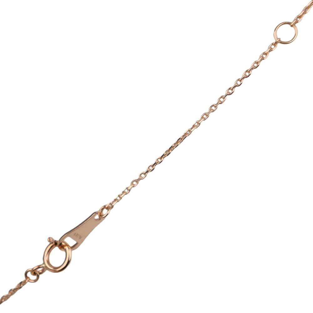 Agete Butterfly Necklace in K10 yellow gold with diamond, 40cm chain, 10mm by 8mm butterfly pendant