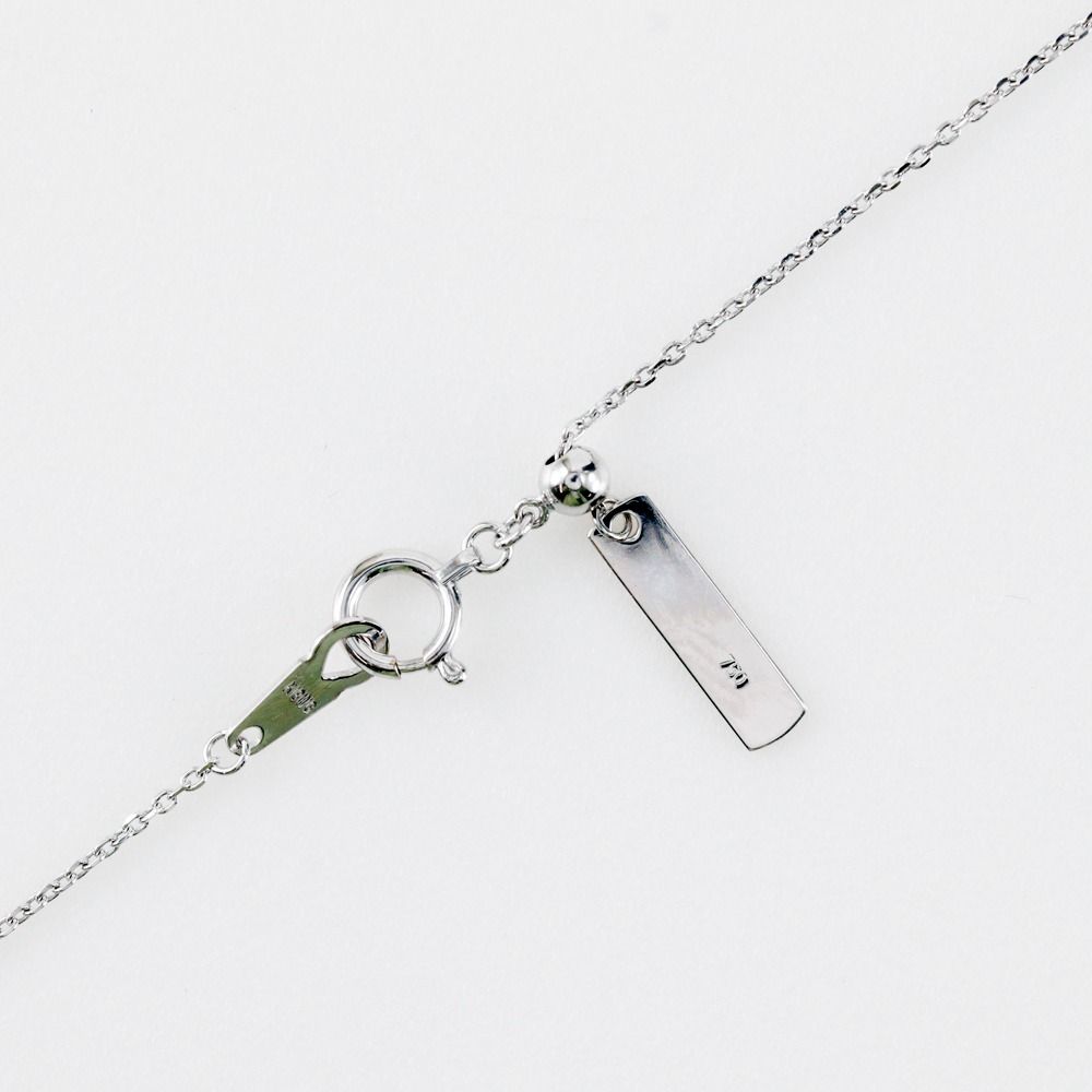 TASAKI Relaxed Elegance necklace in K18 white gold with rose quartz, amethyst, and peridot gemstones
