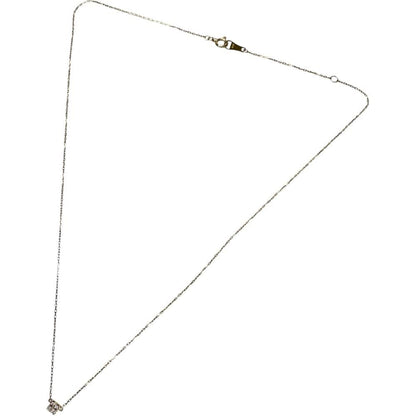 Agete diamond necklace made of 18K gold with 0.02ct diamond and 40.5cm chain displayed on white background