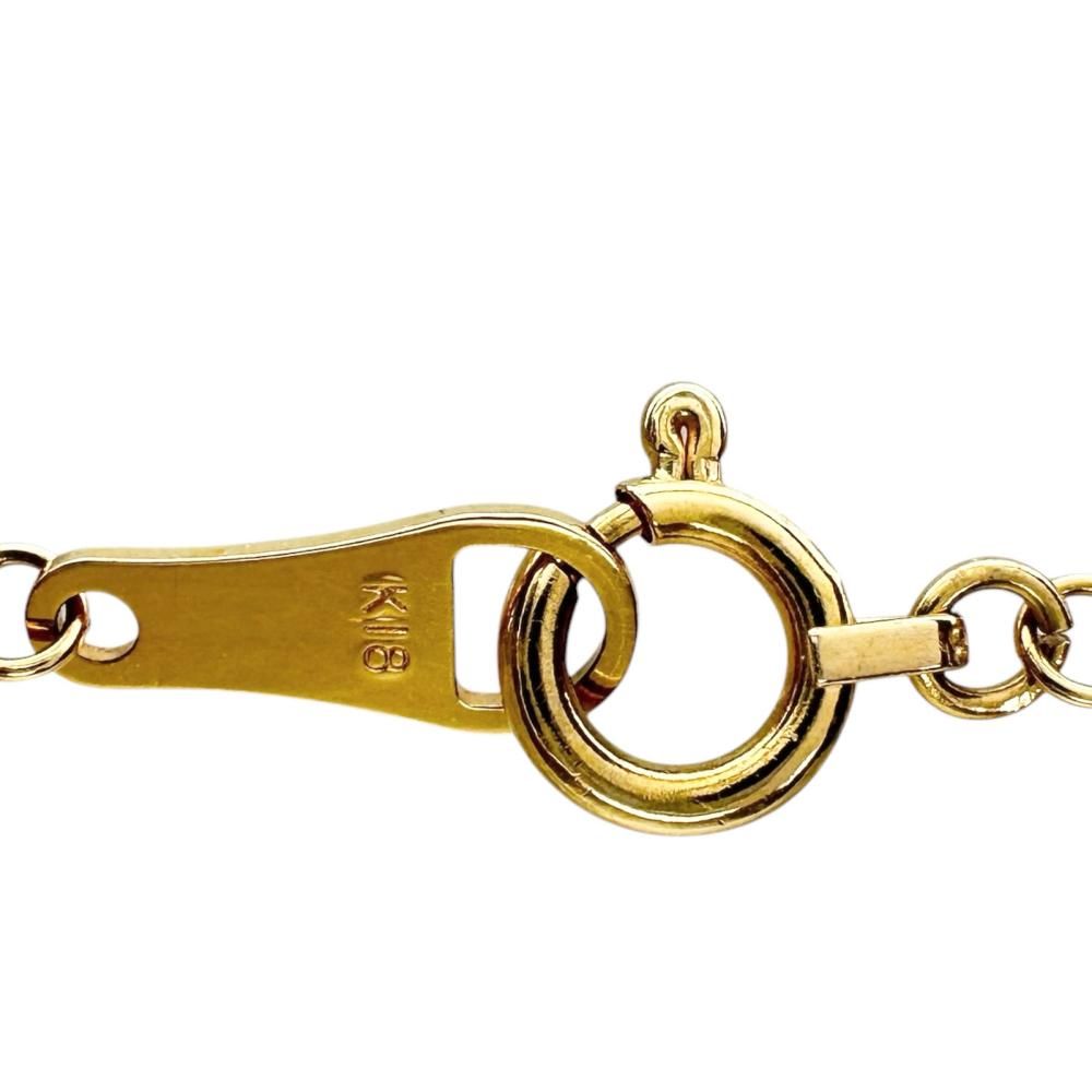 Agete diamond necklace made of 18K gold with 0.02ct diamond and 40.5cm chain displayed on white background