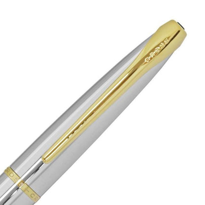 Cross ATX Medalist Ballpoint Pen N 882-10 with silver barrel and cap shown in close-up
