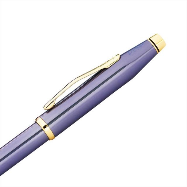 CROSS CENTURY2 Tokyo Collection Lavender Blue Ballpoint Pen NAT0082-165 with cap on a white background
