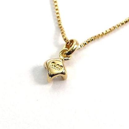 Law Necklace made of K18 yellow gold with 0.05ct diamond pendant and 40.5cm adjustable chain