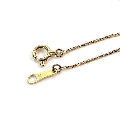 Law Necklace made of K18 yellow gold with 0.05ct diamond pendant and 40.5cm adjustable chain