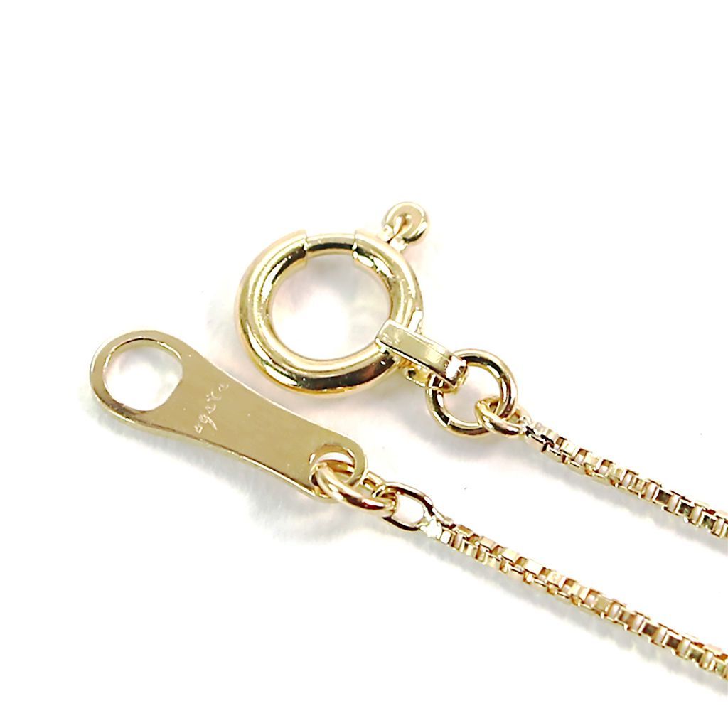 Law Necklace made of K18 yellow gold with 0.05ct diamond pendant and 40.5cm adjustable chain
