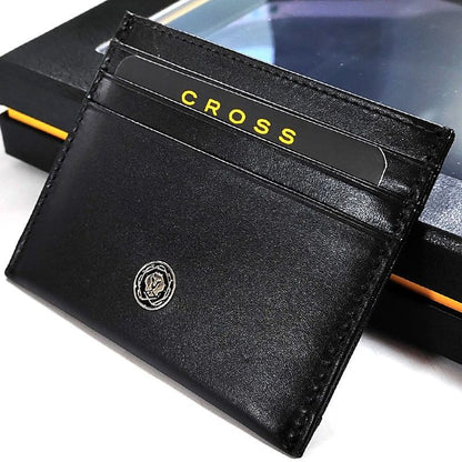 Cross Calais Twist Ballpoint Pen with Card Case Box Gift Set Silver Brand