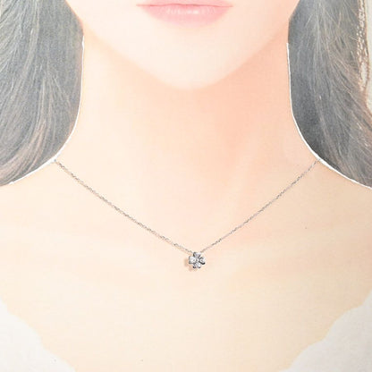 Mikimoto diamond necklace in K18 white gold with 0.07 ct diamonds and adjustable 38.5 to 41 cm chain