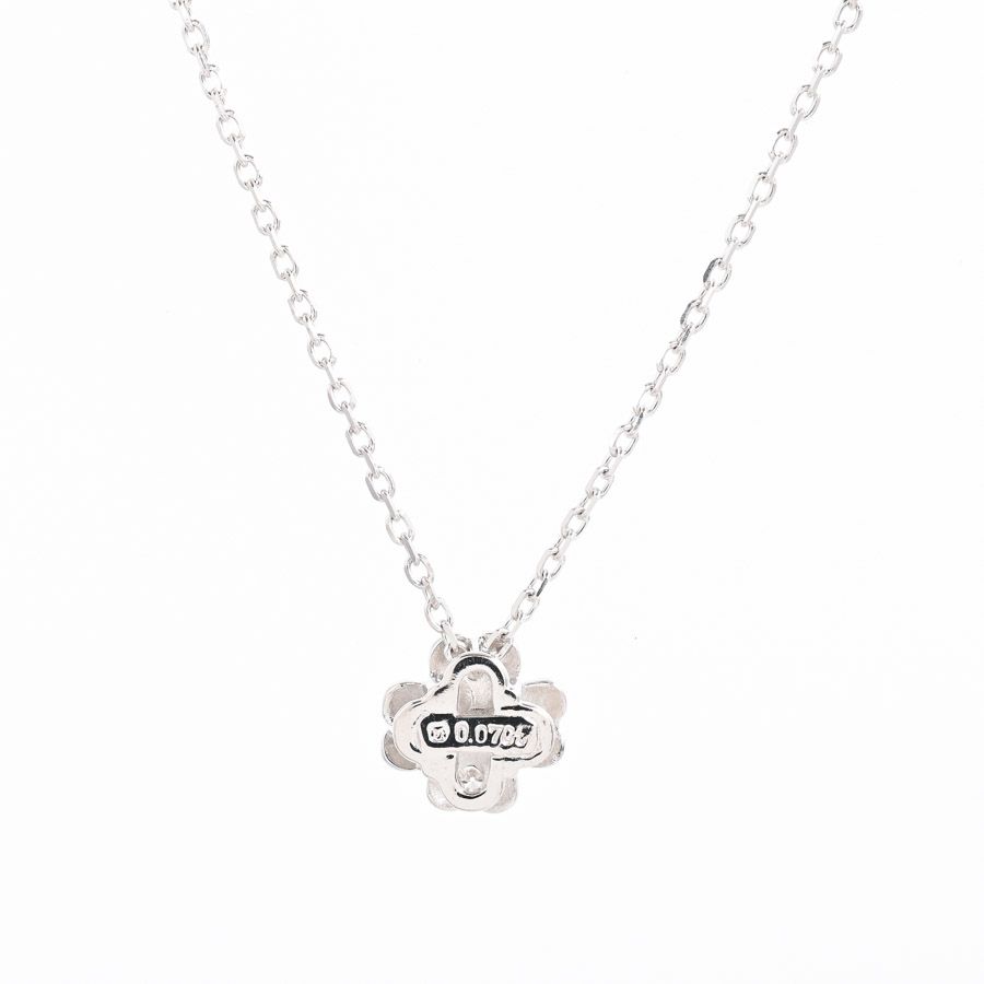 Mikimoto diamond necklace in K18 white gold with 0.07 ct diamonds and adjustable 38.5 to 41 cm chain