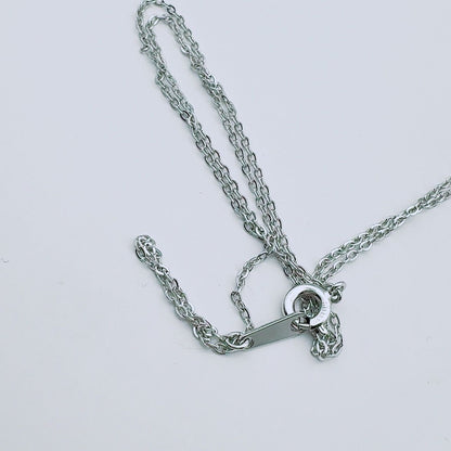 MIKIMOTO silver necklace with 2 cm pendant and 6-3 mm pearls on a 41 cm chain