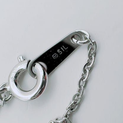 MIKIMOTO silver necklace with 2 cm pendant and 6-3 mm pearls on a 41 cm chain