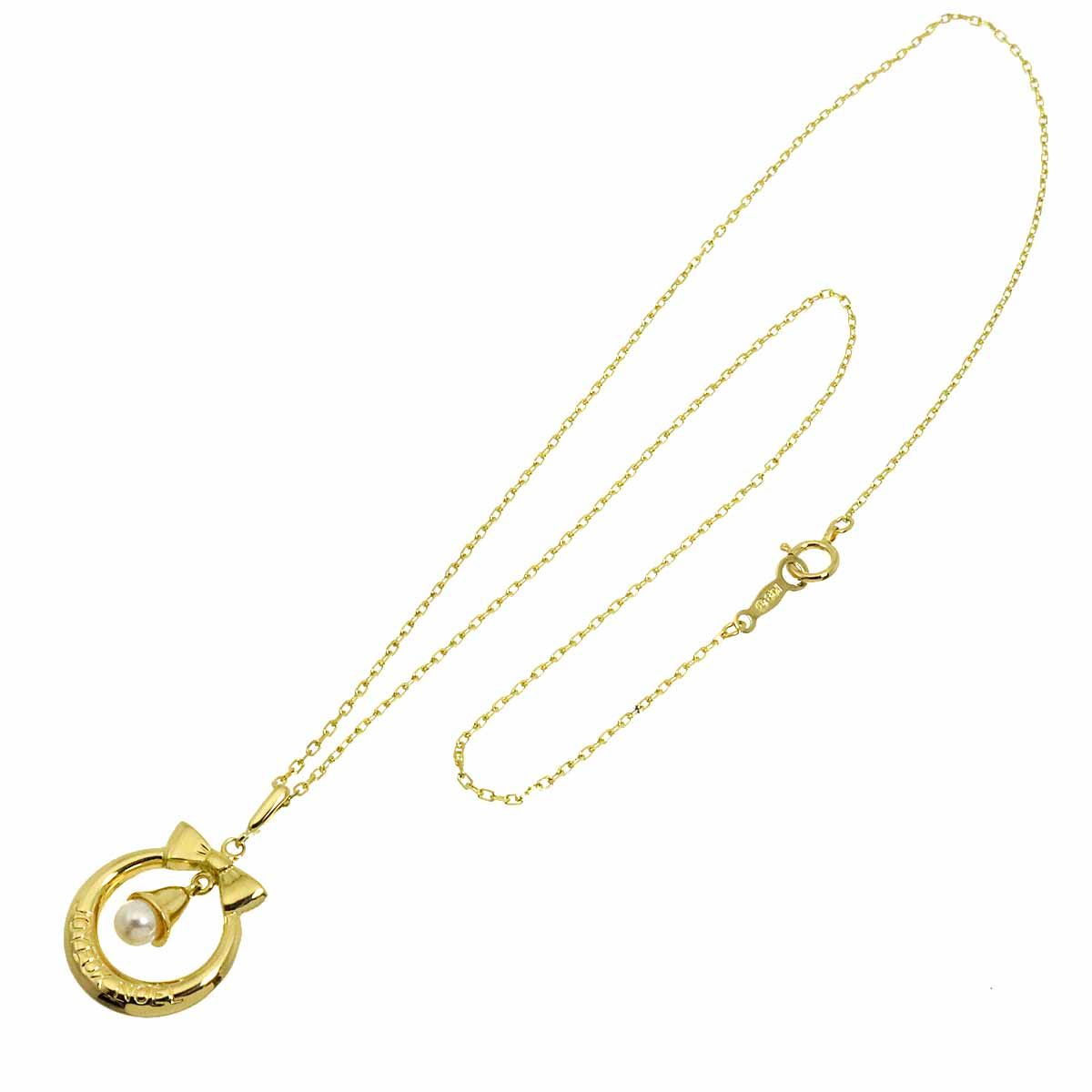 Mikimoto JOYEUX NOEL baby pearl necklace with 4.0mm pearls and 18k yellow gold clasp on a 38cm chain
