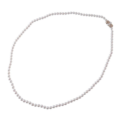 Mikimoto Infinity Pearl Necklace Long with 6.5-7mm Akoya pearls on 80cm yellow gold chain