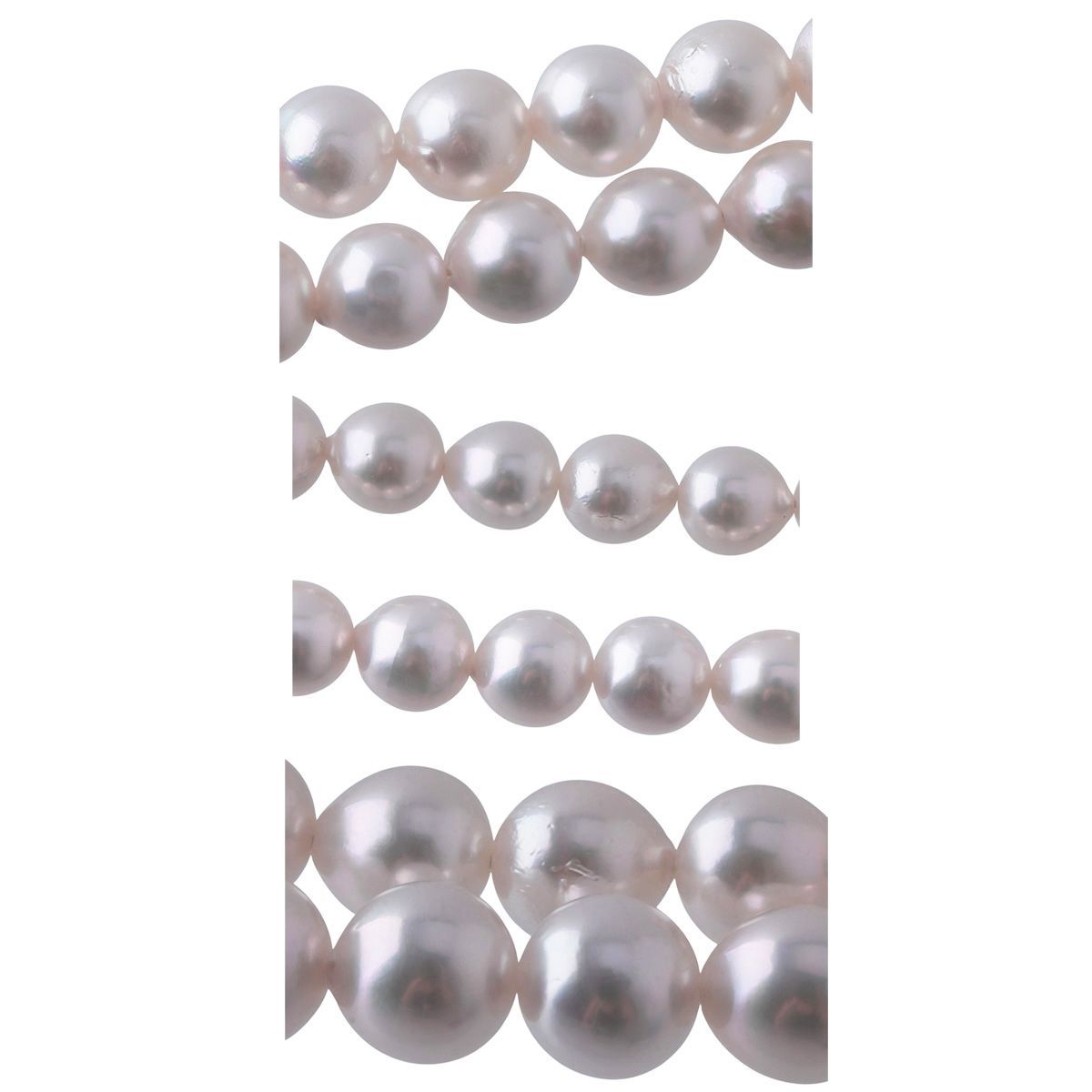 Mikimoto Infinity Pearl Necklace Long with 6.5-7mm Akoya pearls on 80cm yellow gold chain