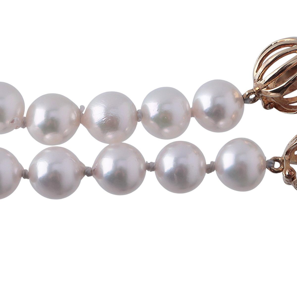 Mikimoto Infinity Pearl Necklace Long with 6.5-7mm Akoya pearls on 80cm yellow gold chain