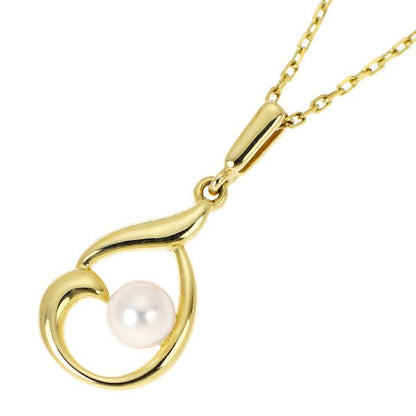 Mikimoto K18YG Akoya baby pearl pendant necklace featuring a 4.0mm pearl on a 40.5cm gold chain
