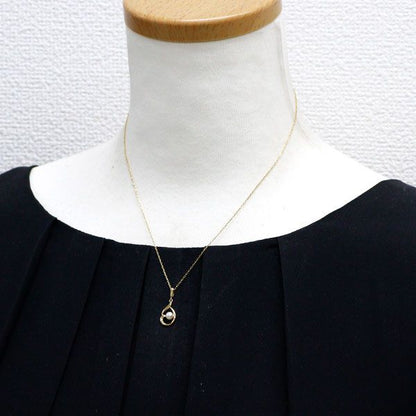 Mikimoto K18YG Akoya baby pearl pendant necklace featuring a 4.0mm pearl on a 40.5cm gold chain