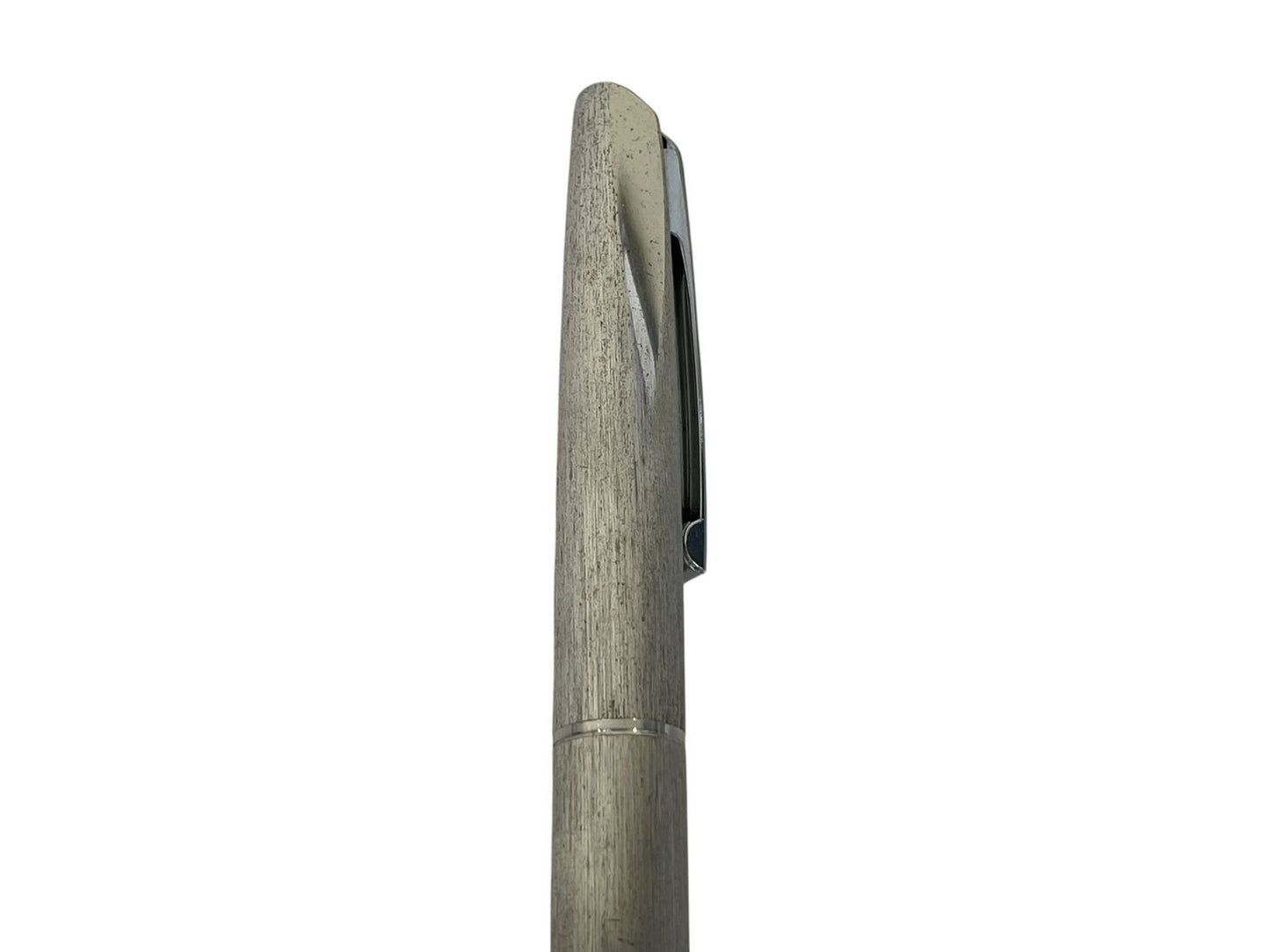 Waterman 18K 750 Mark French silver pen nib, 13.5 cm long, showing signs of wear and ink depletion
