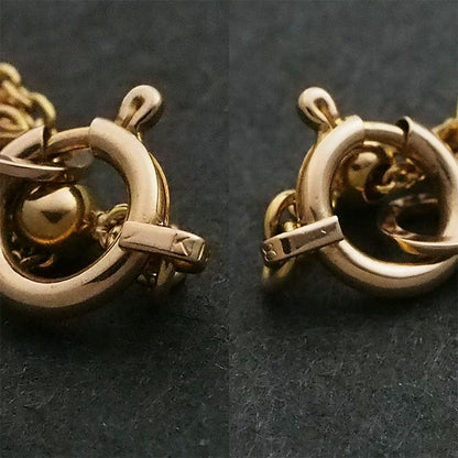 Tasaki K18 Sakura gold necklace featuring three pearls and a 46.8 cm chain with Sakura motif pendant