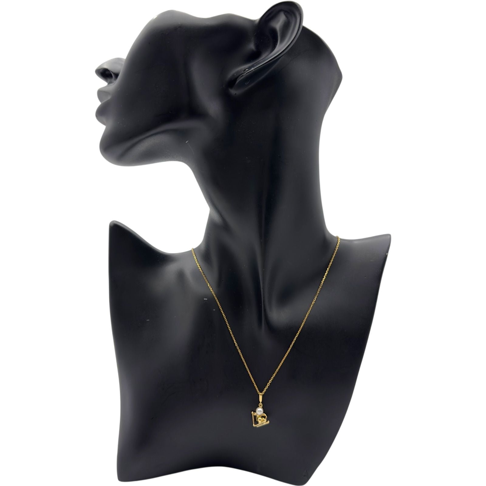 Mikimoto Ski Necklace made of K18 gold with a pearl pendant and 39.5 cm chain for ladies