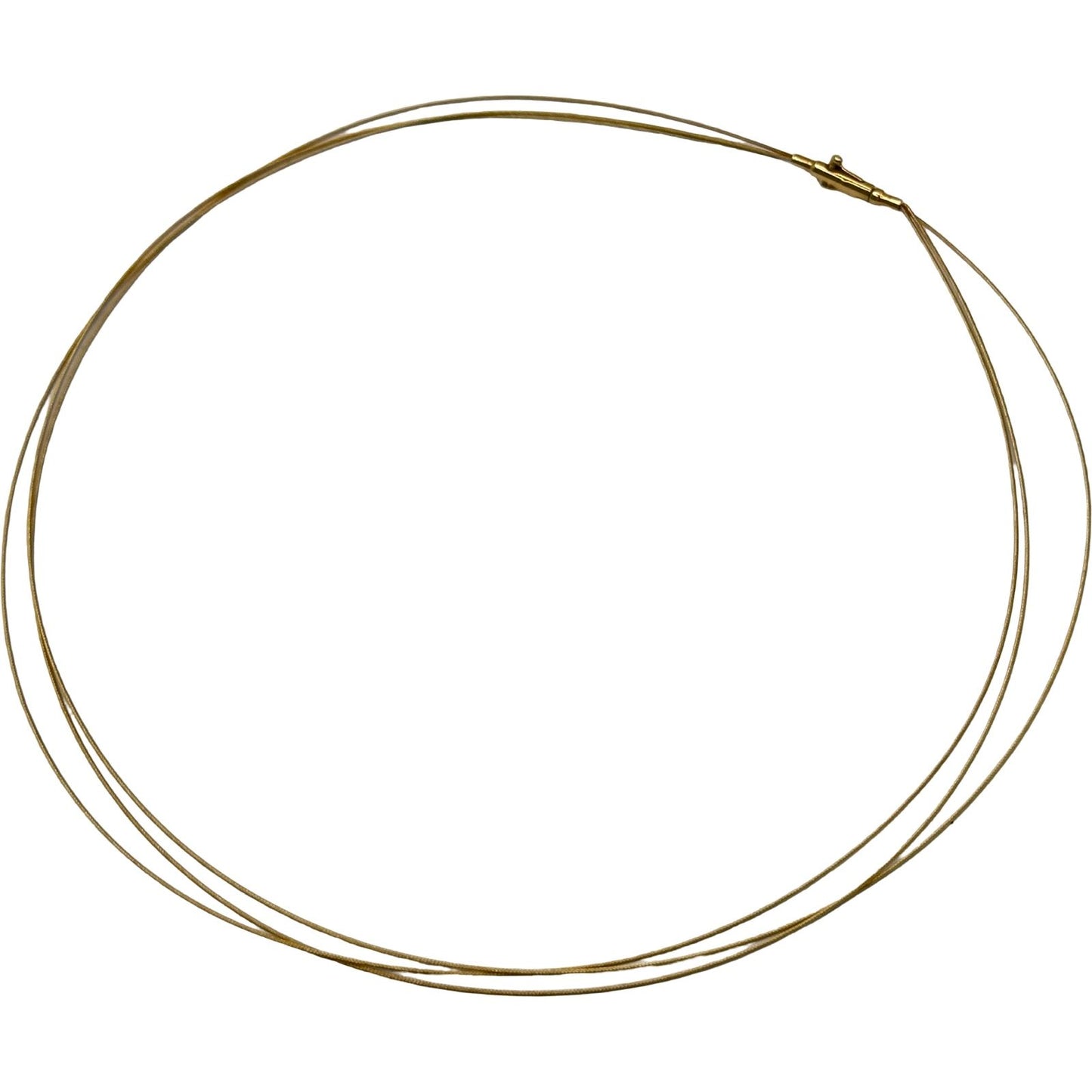 Tasaki K18 gold wire necklace for ladies measuring 43 cm with delicate design and lightweight 4.4 g