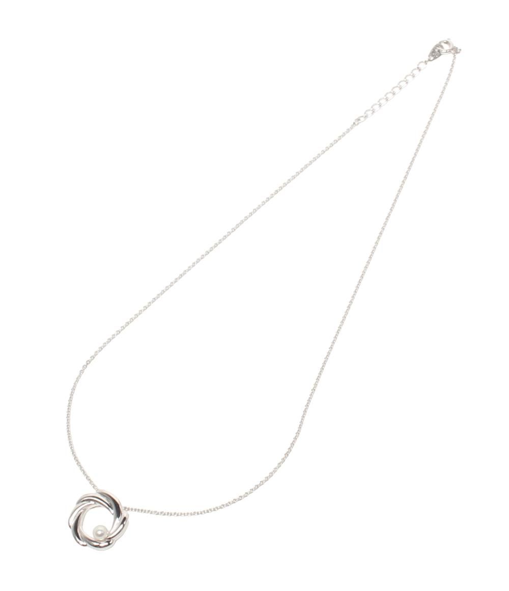 Takashi Necklace SV Pearl 4.0mm silver necklace with 1.7cm pendant on 41.5cm chain for ladies