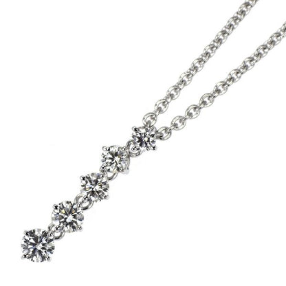 Mikimoto K18WG diamond pendant necklace with 0.29ct diamond and 43cm white gold chain
