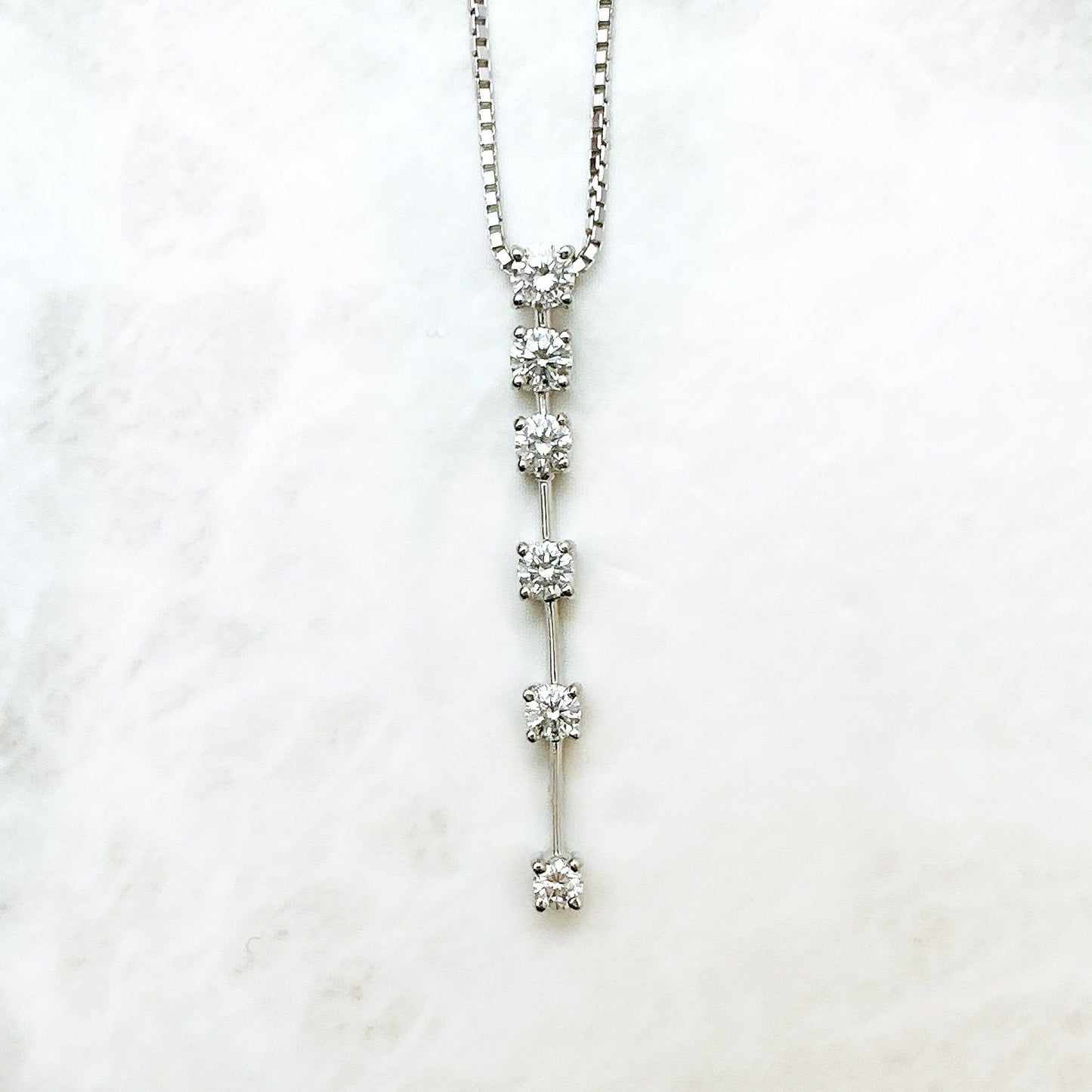 TASAKI diamond necklace 0.43ct set in platinum, length approximately 45 cm