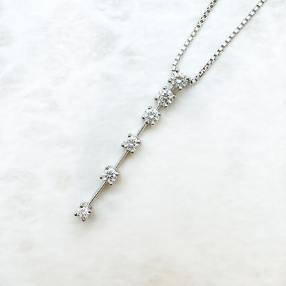 TASAKI diamond necklace 0.43ct set in platinum, length approximately 45 cm