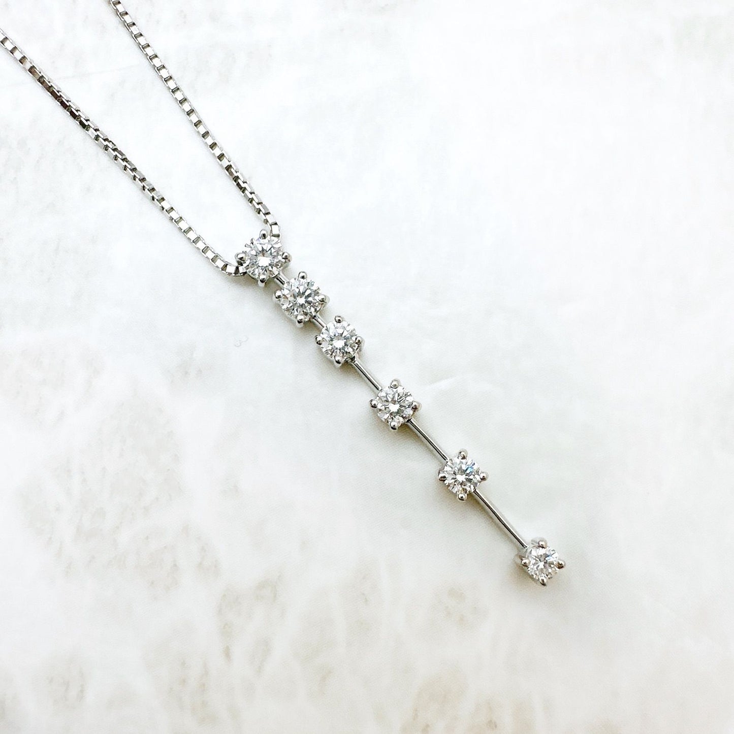 TASAKI diamond necklace 0.43ct set in platinum, length approximately 45 cm