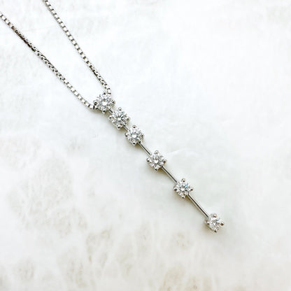 TASAKI diamond necklace 0.43ct set in platinum, length approximately 45 cm