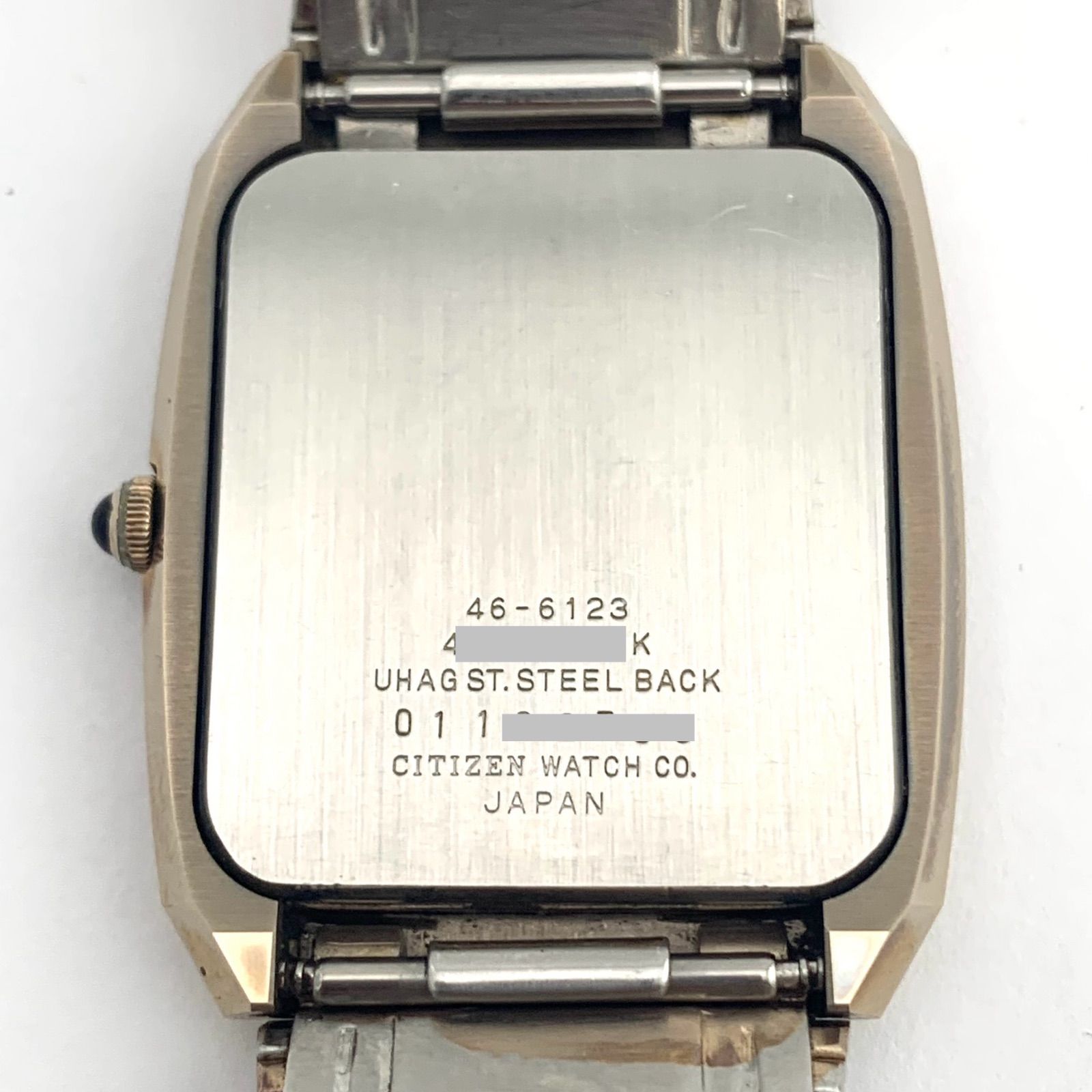 Midtown CITIZEN EXCEED 46-6123 gold quartz watch with stainless steel back and classic design