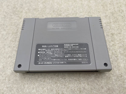 Ihatovo Monogatari Super Nintendo Entertainment System game cartridge with original box showing wear and stains