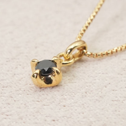 Agaat K18 necklace pendant with 0.05ct black diamond displayed on white background