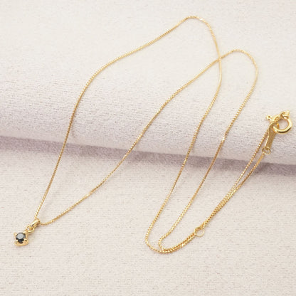 Agaat K18 necklace pendant with 0.05ct black diamond displayed on white background