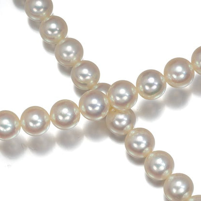 Mikimoto silver necklace with 6.0-6.4mm pearls, 37cm length, weighing 22.2g, newly finished