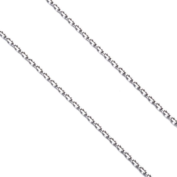 Mikimoto white gold 18k Cut Azuki chain necklace 40cm with 1.1mm width and 2g weight
