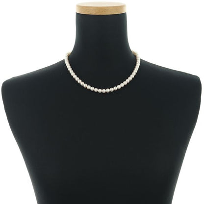 Mikimoto silver necklace featuring 6.0-6.4mm pearls measuring about 42 cm in length
