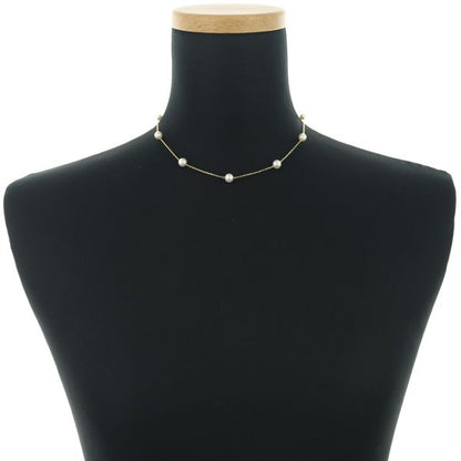 Mikimoto necklace featuring 4.8-6.2mm pearls on 18K yellow gold chain 37cm length