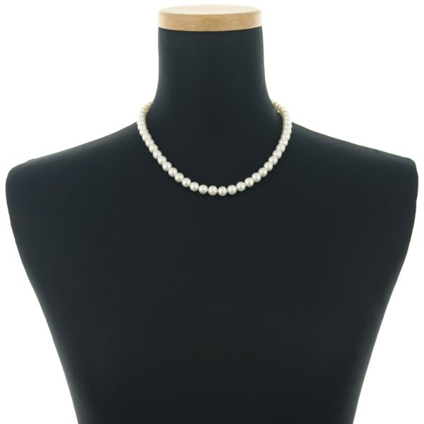 Mikimoto silver necklace featuring 7.0-7.5mm pearls with a 42cm chain length