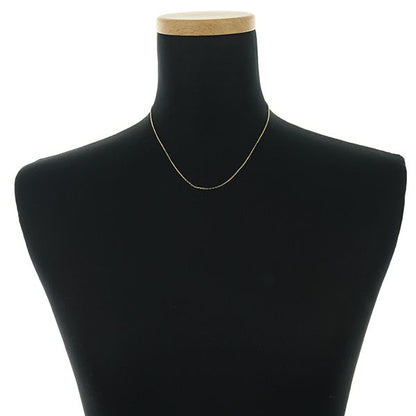 Mikimoto K18YG Cut Azuki chain necklace 40cm length, 1.0mm width, gold jewelry close-up