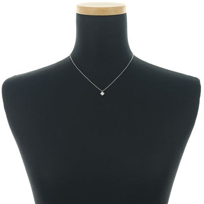 TASAKI white gold necklace with 0.06ct yellow diamond pendant 7x7 mm on 38/42 cm chain