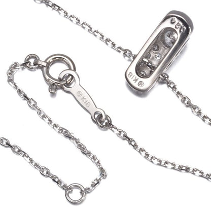 Mikimoto necklace with 0.24 carat diamond pavé set in 18K white gold with removable top design