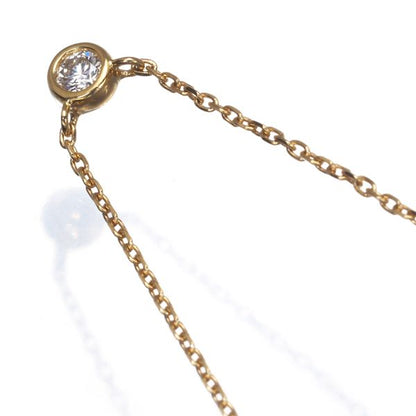 Tasaki necklace with 0.06ct diamond and single pearl in 18k yellow gold, 42cm length