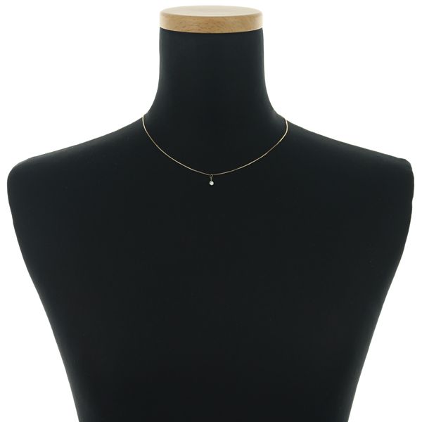 Agete Law Necklace featuring 0.15ct diamond pendant in 10K yellow gold on 36/40 cm chain