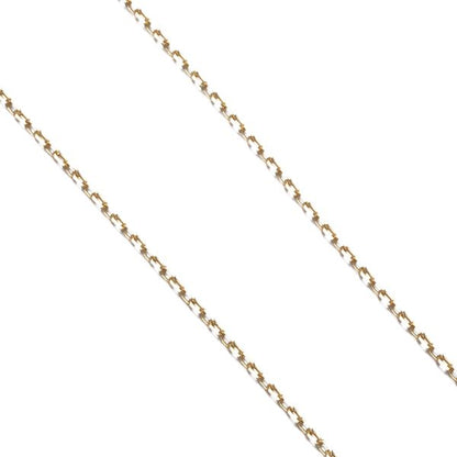 Mikimoto Cut Azuki yellow gold chain necklace 40cm length, 14 karat K14YG, slim 1.1mm width