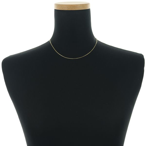 Mikimoto Cut Azuki 40cm chain necklace in 14K yellow gold with 1.2mm width and 3.4mm clasp