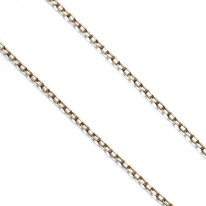 Mikimoto 18K yellow gold Chain Necklace Cut Azuki style 40cm length 1.2mm width